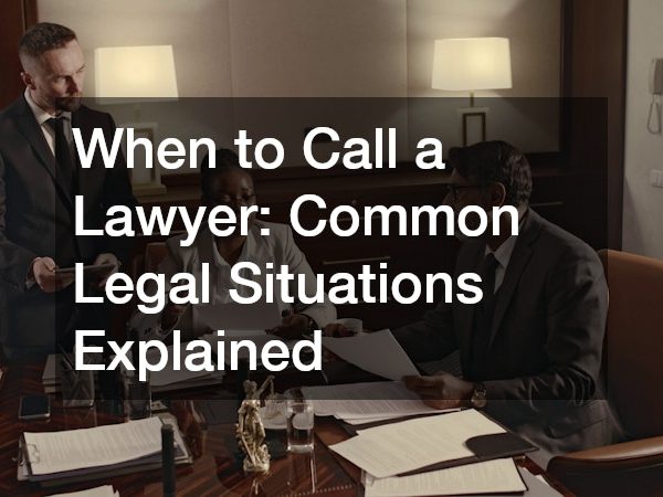 When to Call a Lawyer Common Legal Situations Explained